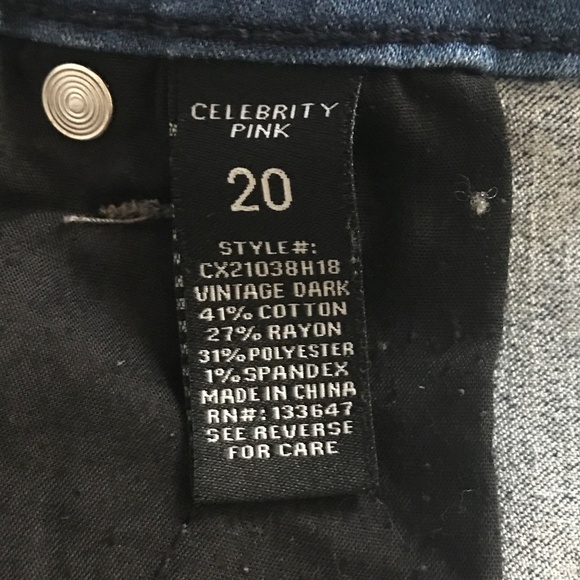 CELEBRITY PINK Ankle Length Jeans Vintage Dark Women’s Plus Size 20 - Picture 16 of 16